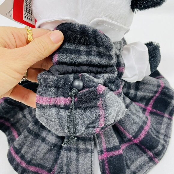 FAO Schwarz Cow Plush Toy 13” Dress Plaid Student School Uniform Backpack Outfit - Picture 8 of 12